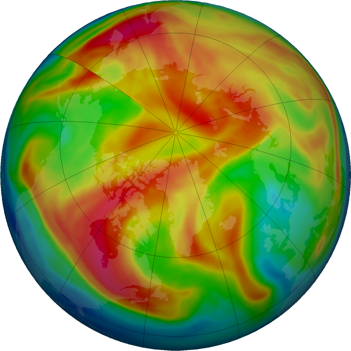 Arctic ozone map for 26 February 2019